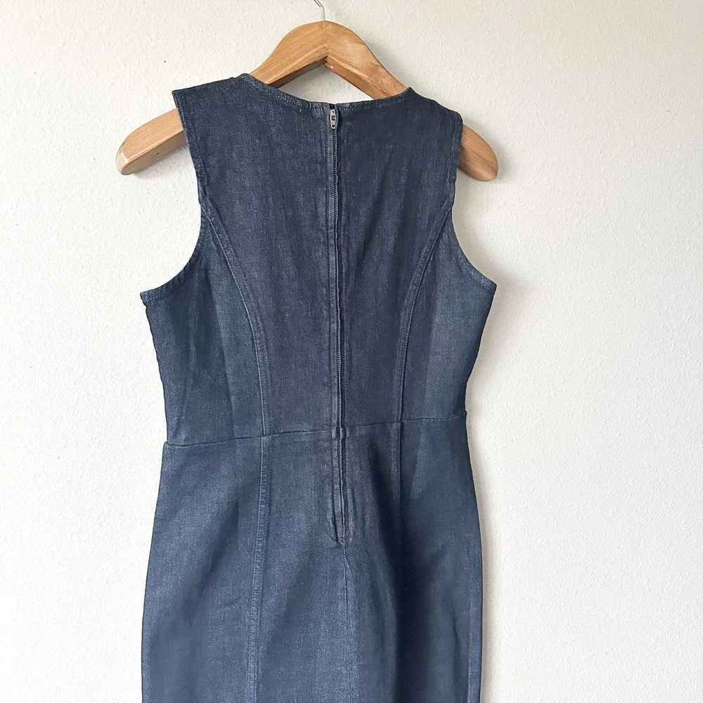 NWT J. Crew Sleeveless Dark Indigo Denim Mini Dress